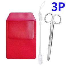 널스포켓 스프링집게줄 시저가위 14cm 3P 모음 간호사 용품, 1개, 널스3P_레드모음