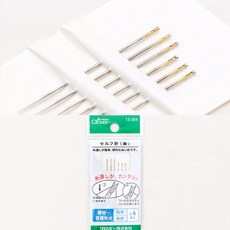 소잉데일리]크로바 원터치 셀프 손바늘 바늘귀 2개, 01)셀프 손바늘 13304, 1개