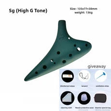 그린 오카리나 프로페셔널 12홀 어린이 초보자용 휴대용 오르프 악기 성인용, 05 SG Tone