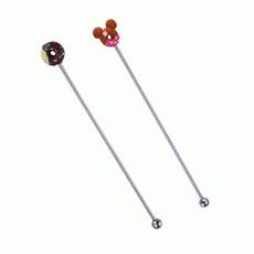 유리머들러 샹그리아 칵테일 하이볼 롱스푼, 1개, 5도넛머들러-연핑크