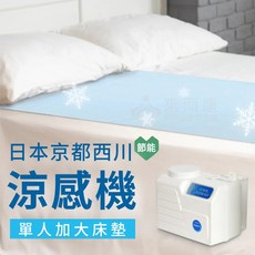 來而康康森涼感機CWM3010西川單人加大涼墊 水冷床墊, 藍色, 水循環系統
