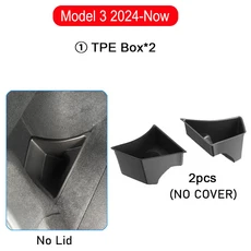 [호환] 2024-2026 테슬라 모델 3 트렁크 수납함 리어 오거나이저 사이드 수납 박스 하이랜드 여행용 액, 03 2pcs No Lids