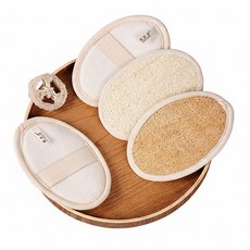 미세플라스틱으로 자유로운 식물성 바디 브러쉬 샤워 패드, 2개, 1개입, 아이보리