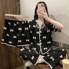 나나리빙 시원한 여름 쓰리피스 파자마 잠옷 세트
