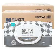 모나리자 내추럴 소프트 물티슈 캡형, 100매, 24개