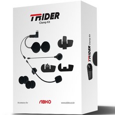 앱코 TRIDER 오토바이 블루투스용 올인원 티라이더 클램프 킷, 단품, 검정