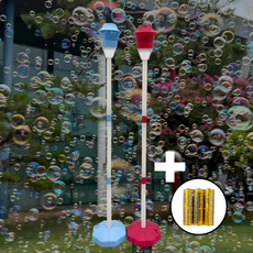 비눗방울 3단 높이 조절 워터밤 파티 LED 스탠드 버블건 어린이 웨딩 파티 장난감 선물, 1개, 블루