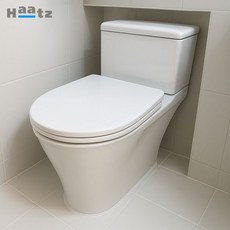 하츠 치마형 투피스 3500 양변기 변기 설치부속(양부속 시트커버 정심) 포함 높이 660mm 원피스에서 교체가능, 화이트