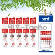 유니 시그노노크 리필 0.38mm 세트, 1개, 0.38 적색 5개 세트