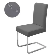 탄성 방수 의자 커버 일반 스판덱스 다이닝 룸 시트 레스토랑 연회 케이스 용 보호대, 01 1 pc, 02 dark grey