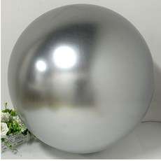 파리스 90cm 특대형 라운드 풍선, 2개, 메탈릭 실버