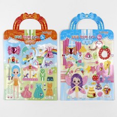 핸드백 스티커 3P 여아장난감 역할놀이 코디놀이, 3탄-소꿉놀이