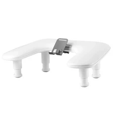 휴대폰 거치대가 있는 팔걸이 베개 U자형 높이 조절 가능 네일 아트 핸드 PU 가죽 탈부착 스탠드 매니큐어, 02 U2 White with Holder