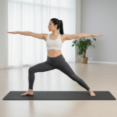 링고룸 NBR 요가매트 10mm 충격 흡수 홈트 운동 필라테스, 1개, 블랙