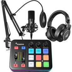 마오노 USB XLR 콘덴서 마이크 세트: PC 컴퓨터 팟캐스트 심장형 금속 키트 소프트웨어 포함 녹음용 스튜디오 노래 유튜브용 (A04 Gen2+G1 Neo+MH700), 마오노 USB XLR 콘덴서 마이크 세트 PC 컴퓨터