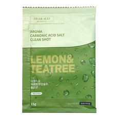 디얼스코 아로마 입욕제 피부진정 탄산솔트 클린샷 레몬&티트리 15g 3개