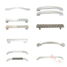 싱크대 긴 손잡이 2구 장식장 씽크대 붙박이장, L20-128매화블랙-중간큐빅