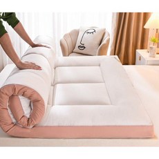 침대 토퍼 싱글 바닥이불 두꺼운 매트리스 접이식 요 토퍼 메모리폼, 블루 6cm