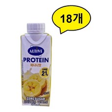 얼티브 비건 프로틴 바나나맛, 250ml, 18개