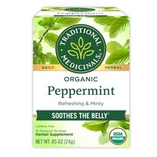 트래디셔널 메디시널 오가닉 페퍼민트 티 16티백 3개, 24g, 16