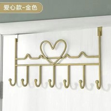 門後掛鉤 掛衣架, 1個, 心形款 金色