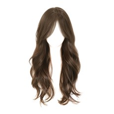 自然波浪長髮假髮，修飾臉型透氣舒適易整理，多色可選, 中分款-大波浪【冷棕色】, 1個