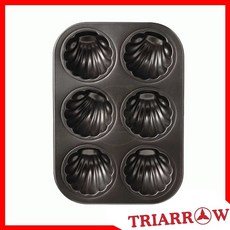 三箭牌貝殼造型不沾烤模 6連 不沾烤盤 蛋糕模具 造型烘焙模具, 1個