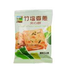 食材工坊 竹塩香蔥 夾心餅 植物五辛素, 600g, 1套