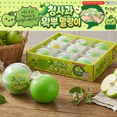[KC인증] 6개 선진 청사과 왁뿌볼 왁스 말랑이 왁스볼 스퀴시 왁뿌, 1세트, 그린애플