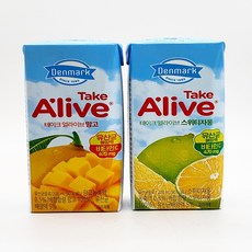 동원 덴마크 얼라이브 스위트 자몽 200ml 12개 + 망고 200ml 12개 (총 24개배송)