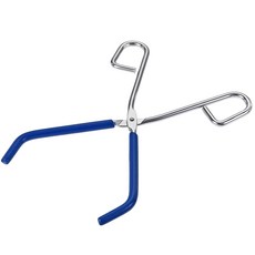 쿠쿠스토어 실험실 비커 클램프 집게 스테인리스 스틸 크롬 도금 10인치 최대 200mm 파란색 플라스크 크루