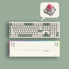 SPM PL108W 아라 풀배열 108키 숫자키 유무선 블루투스 사무용 기계식키보드, PL108W 아라 (저소음 새벽 리니어), 베이지, 독자규격 스위치