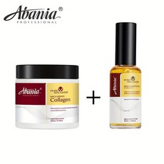 아바니아 콜라겐 콜드프레스 아르간 오일 헤어 건조 모발용 200ml 리페어 손상 듀오 세럼 50ml 무중력 마스크, 1 HairMask And 1 Oil, 200ml, 50ml