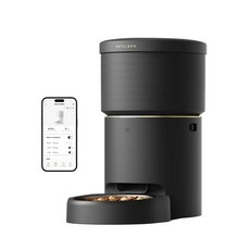 PETLIBRO Space 智能真空餵食器 黑色 真空密封 寵物餵食機 APP 定時定量 不鏽鋼碗, 1個