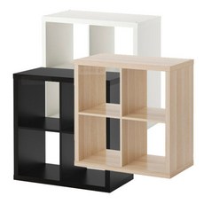 이케아 KALLAX 칼락스 4칸 책장 77x77cm선반장식장수납장, 블랙브라운_503.518.92