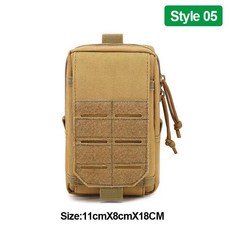 전술 가방 다기능 야외 몰리 허리 화니 팩 휴대 주머니 장비 벨트, 1개, 14. Style05-Khaki