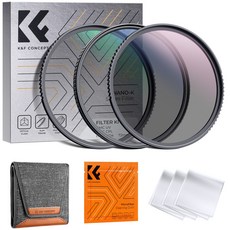 K&F CONCEPT MCUV+CPL+ND4 필터 3종 세트, 67mm