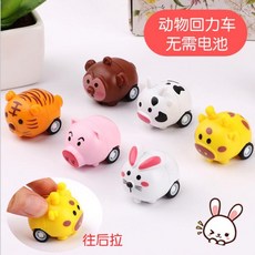動物迴力車 迷你玩具車, 動物回力小汽車（款式隨機）, 1個