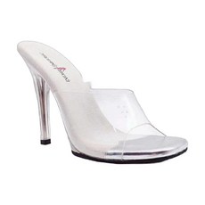 여성 피트니스대회 유리구두 대회용 경기 모델 비키니 구두 투명 빅사이즈