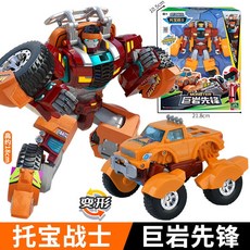 台灣熱賣 海駭浪狂鯊托寶戰士銀河偵探4合體變形機器人玩具拖寶金剛神, 1個, 小號巨巖先鋒