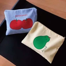 여성 사과 포아레 화장품 미니 파우치