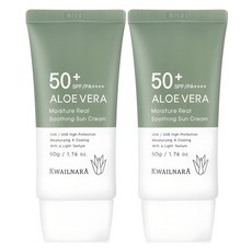 KWAILNARA 蘆薈保濕防曬乳 SPF50+ PA++++, 50g, 2個
