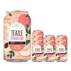 티즐 스파클링 피치우롱티, 340ml, 8개