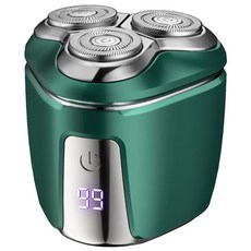 ZOZOFO 미니 3방향 헤드 전기 면도기 헤드 완전분리형 방수형 전기면도기 남자친구 선물, 녹색(MS-2306)