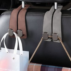 자동차 헤드레스트 고리 뒷좌석 차량용 가방걸이 후크 핸드폰 거치 수납 정리, 블랙, 블랙