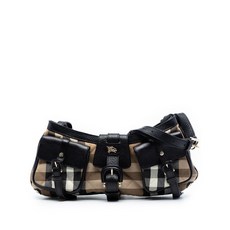 버버리 중고 2000-2017 퀼팅 하우스 체크 캔버스 신다 숄더 백