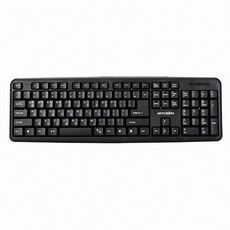 애니젠 ANYZEN 유선키보드 USB 실리콘키스킨 포함, 블랙, K100U