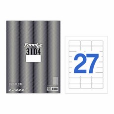 바코드용 라벨(27칸/100매/LS-3104/폼텍), 상세페이지 참조, 상세 설명 참조