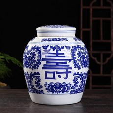 景德鎮陶瓷 福字小號骨灰罈 密封防腐, 1個, 壽字中號