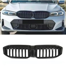 BMW 호환 고광택 블랙 그릴 1 2 3 4 5시리즈 X1 X3 X5 X6 X7 GT 전면 라디에이터 그릴, 2023-26 뉴3시리즈 싱글라인, 1개